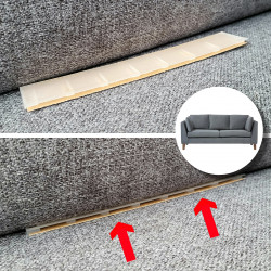 Mise en place d'un piège de détection professionnels anti punaise de lit CIMEXCATCH® dans un canapé