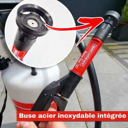 Buse en acier inoxydable intégrée du VARIO GUN BIRCHMEIER