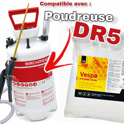 La poudre insecticide VESPA pour nid de guêpes et frelons est compatible avec la poudreuse BIRCHMEIER DR5