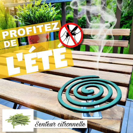Spirale anti moustique / moustique tigre répulsive longue durée 8h (boîte de 12)