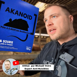 Les pâtes raticides AKANOID sont utilisées et recommandées par Mickael Votre Expert Anti Nuisibles