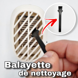 Prise UV LED électrique anti insectes volants : Balayette de nettoyage