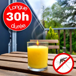 Bougie répulsive à base de pyrèthre végétal anti moustique longue durée