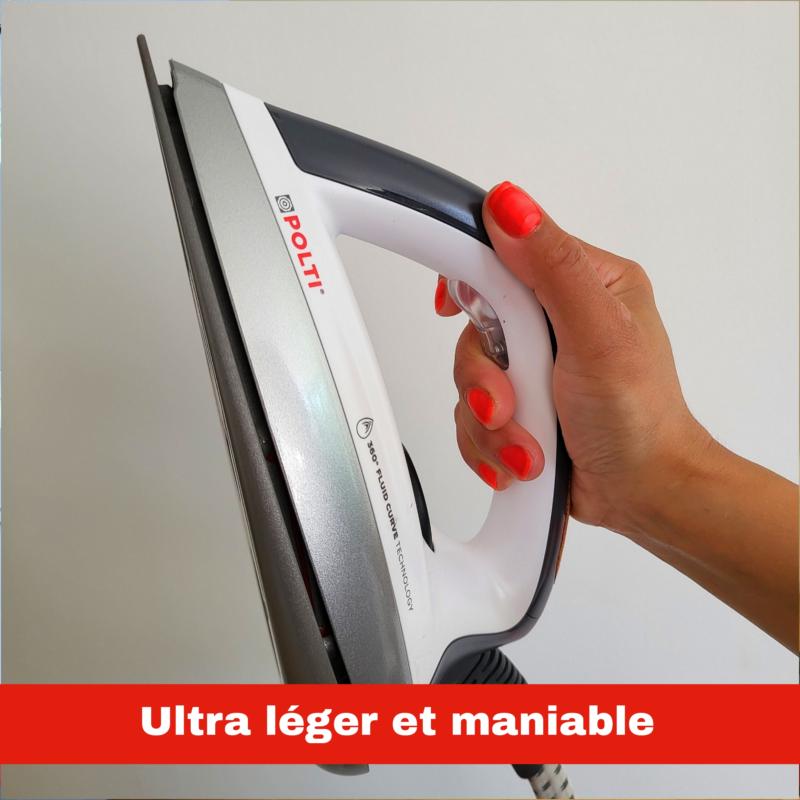 Fer à Repasser Polti Fluid Curve PFEU0035 - Accessoire Pour Nettoyeur Vapeur, Semelle Céramique