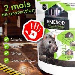 EMEROD spécial comble, poudre répulsive : 2 mois de protection