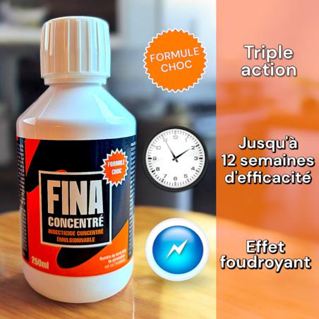 Insecticide multi-insectes FINA CONCENTRE 250ml, formule choc (efficace 12 semaines)