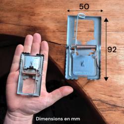 Dimensions du piège à souris en acier Damoclès