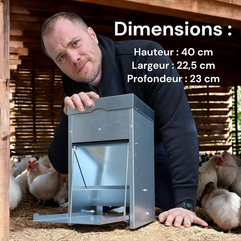 Mangeoire à trémie pour poule | Anti rat, mulot, souris, volatile