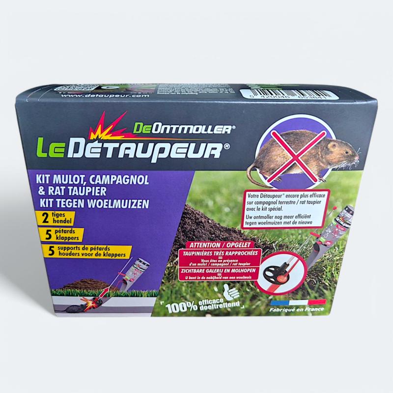 Kit complet le détaupeur spécial mulots, campagnols et rats taupiers Kit complet le détaupeur spécial mulots, campagnols et rats taupiers
