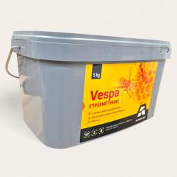 Seau de 5 kg de poudre insecticide VESPA pour nid de guêpes et frelons (vue de 3/4)