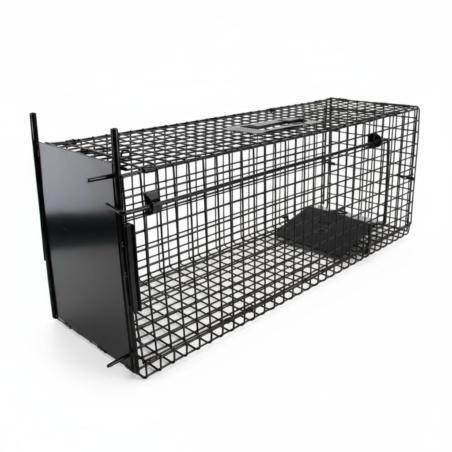 Cage piège à ragondins et rongeur de taille moyenne une entrée en acier inoxydable (80x25x30 cm)
