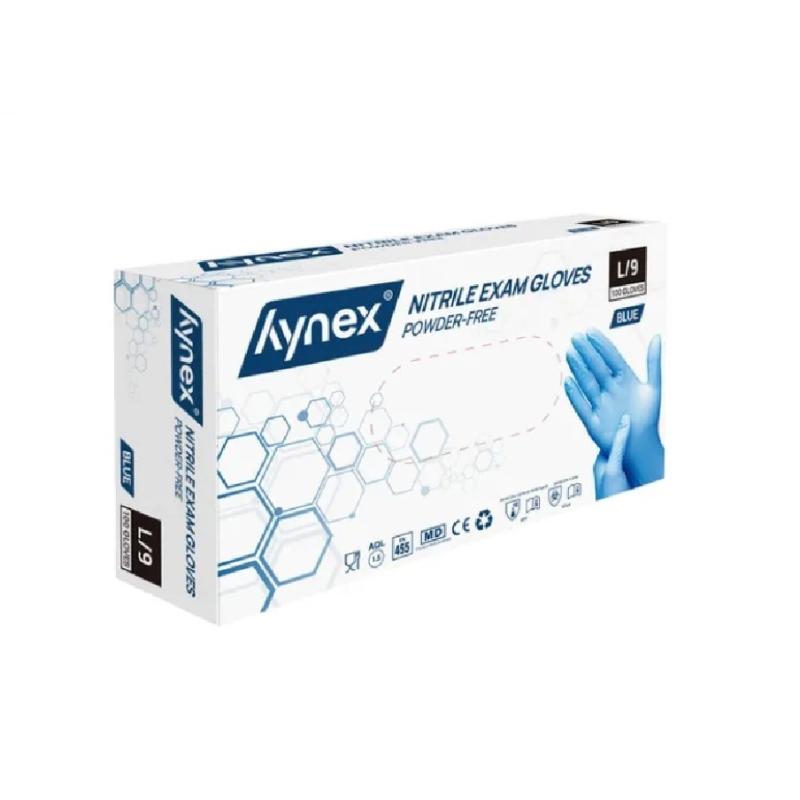 Boite de 50 paires de gants nitrile bleu, soit 100 gants