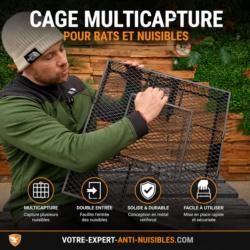 Cage à rat multi-prise double entrées ouverture