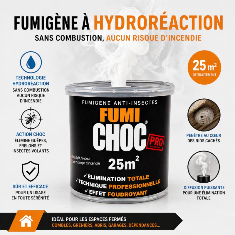 FUMICHOC : Le fumigène puissant et efficace contre les guêpes et frelons