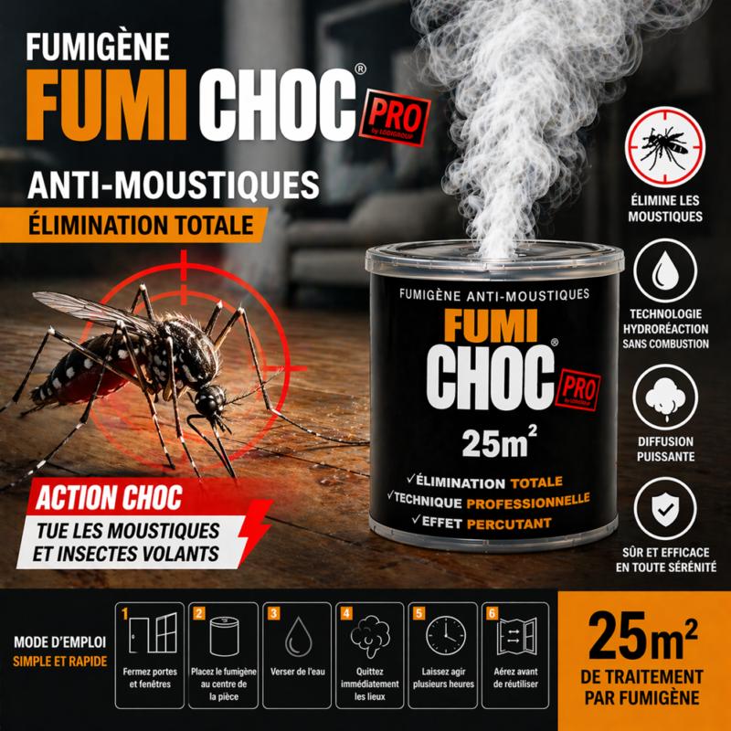 Fumigène anti moustique puissant FUMICHOC