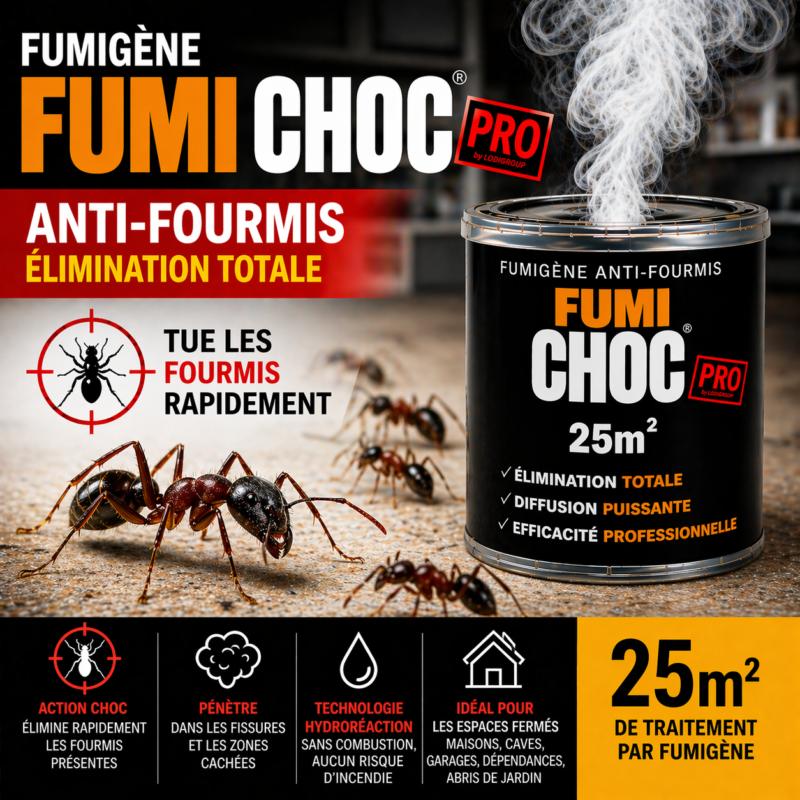 FUMICHOC : Le fumigène puissant contre les fourmis