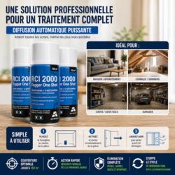 fumigène anti puces diffusion automatique traitement maison efficace toutes pièces
