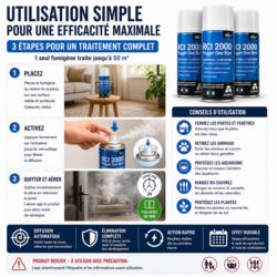 utilisation fumigène anti puces étapes traitement maison diffusion automatique