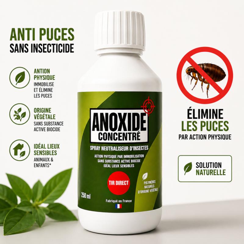 anoxide concentre anti puces sans insecticide solution naturelle action physique elimine puces maison animaux