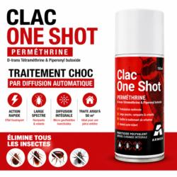 clac one shot fogger insecticide diffusion automatique traitement insectes maison 50m2 aerosol anti cafards puces punaises