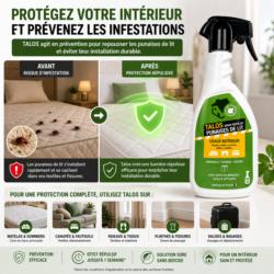 répulsif punaise de lit Talos avant après protection matelas prévention infestation punaises de lit