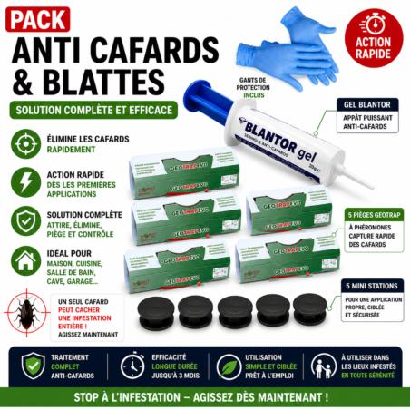 Pack anti cafards & blattes "EFFICACE & RAPIDE"
