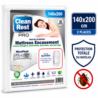 housse anti punaise de lit 140x200 clean rest protection matelas anti punaises fermeture zip securisee