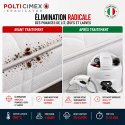 avant apres traitement punaise de lit vapeur polti cimex eradicator matelas infestation elimination vapeur