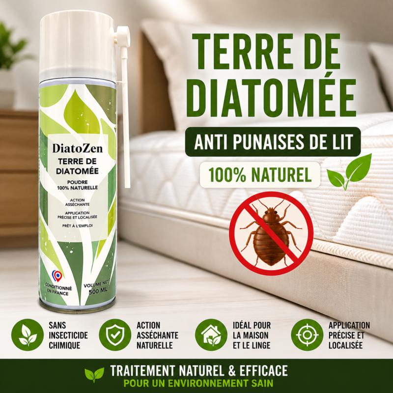spray terre de diatomee punaise de lit diatozen traitement naturel anti punaises sans insecticide