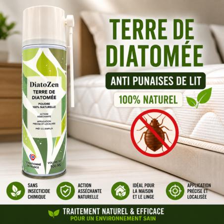 Spray terre de diatomée spécial punaise de lit DIATOZEN® (500ml)