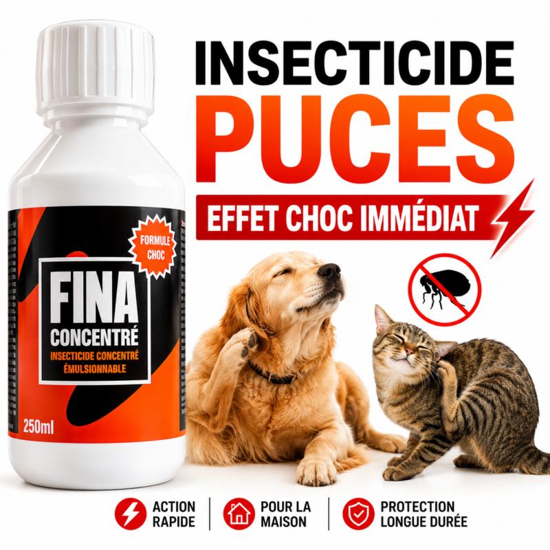 insecticide puces chien chat fina concentre traitement maison puces effet choc immediat