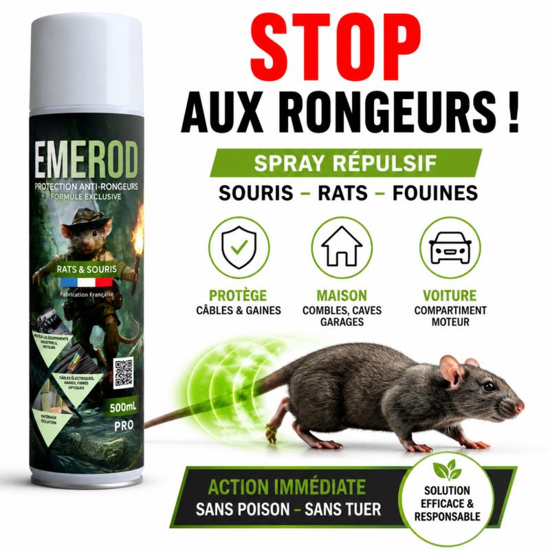 repulsif souris rats emerod spray anti rongeur protection cables voiture sans poison