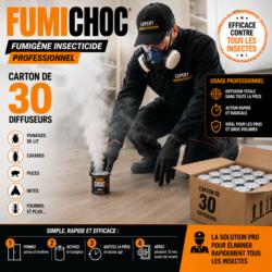 fumigene fumichoc utilisation professionnelle desinsectisation traitement insectes punaises cafards puces