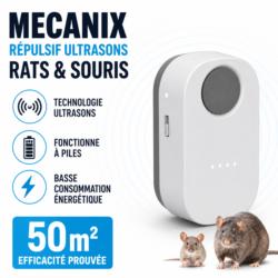 repulsif ultrason rats souris 50m2 mecanix