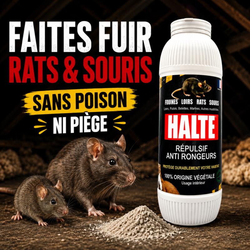 repulsif anti rats et souris halte sans poison ni piege pour faire fuir les rongeurs