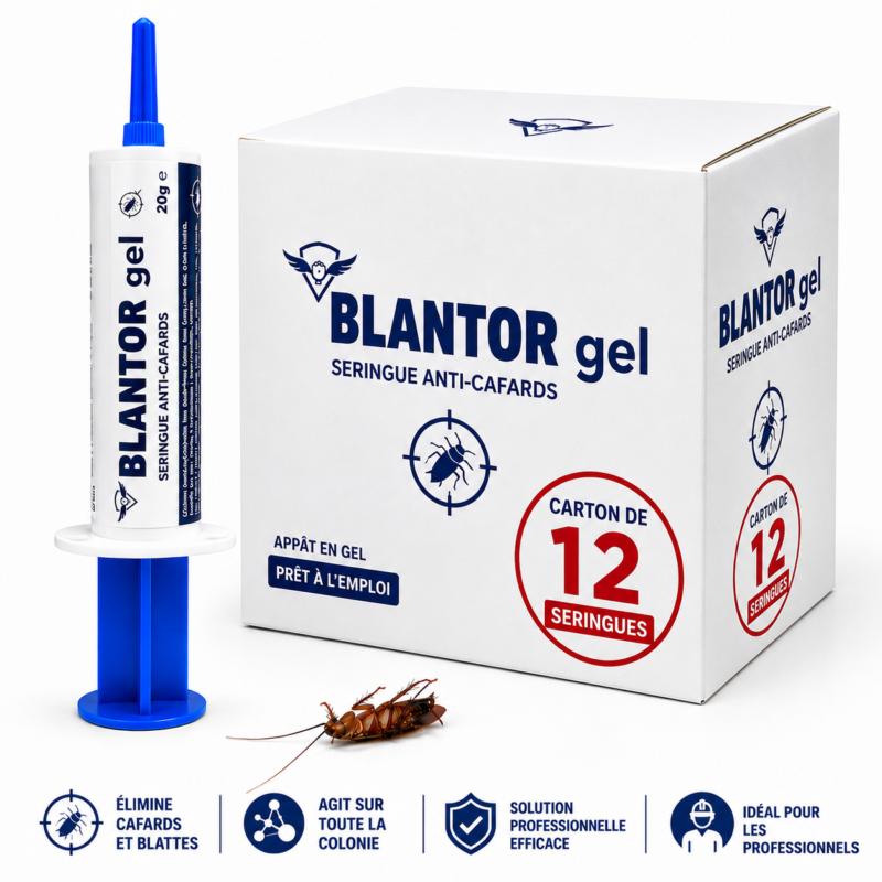 gel anti cafard blantor carton de 12 seringues solution professionnelle anti blattes
