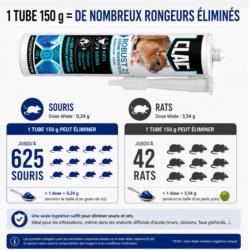 combien souris rats eliminer raticide creme robust 25 tube 150g dose efficace