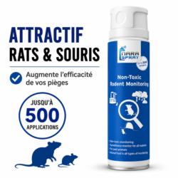 Spray attractif NARA pour rats et souris augmentant l'efficacité des pièges et dispositifs de capture jusqu'à 500 applications
