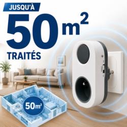 protection par ultrasons contre rats et souris avec couverture jusqu’à 50 m²