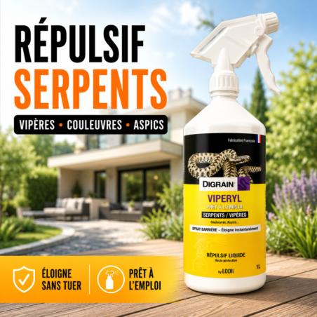 VIPERYL Digrain, répulsif anti serpent (spray 1L)