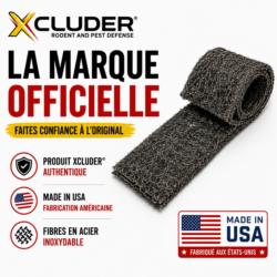 XCLUDER original, barrière anti-rongeurs officielle fabriquée aux États-Unis en fibres d'acier inoxydable
