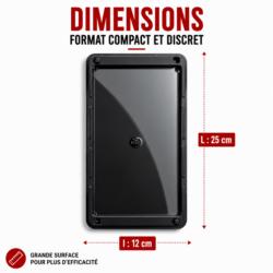 Dimensions du piège à glu anti-rats Catchmaster 48RB, 25 x 12 cm