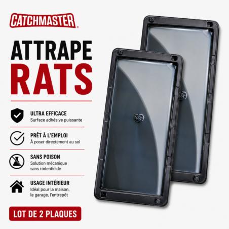 Attrape-rats Catchmaster 48RB, piège à glue pour milieux humides (lot de 2)