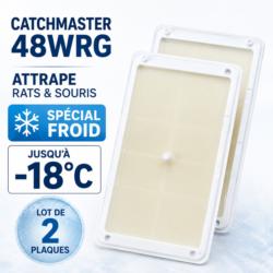 Lot de 2 pièges à glu Catchmaster 48WRG pour rats et souris, spécial froid jusqu'à -18°C