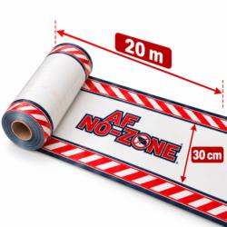 Dimensions de la bande collante AF NO ZONE : 20 mètres de long sur 30 cm de large