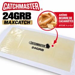 Plaque de glu Catchmaster 24GRB avec arôme beurre de cacahuètes intégré à la glu