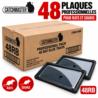 Catchmaster 48R carton professionnel de 48 plaques adhésives pour rats et souris