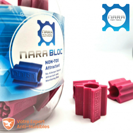 NARA BLOC viande, appât aromatisé pour rongeur (lot x20)