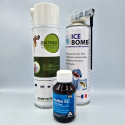 Pack anti punaise de lit contenant l'AEDEX EC, le DIATHOR et la ICEBOMB
