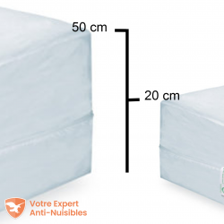 Housse anti punaise de lit QUEEN SIZE en tissu étirable s'adaptant à une épaisseur de matelas compris entre 20 à 50 cm.
